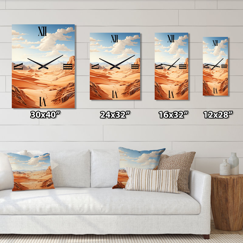 Horloge murale moderne Desert Dunes II - Paysages, Petit