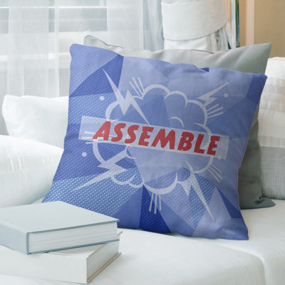 Cotton Blend Reversible Throw Pillow