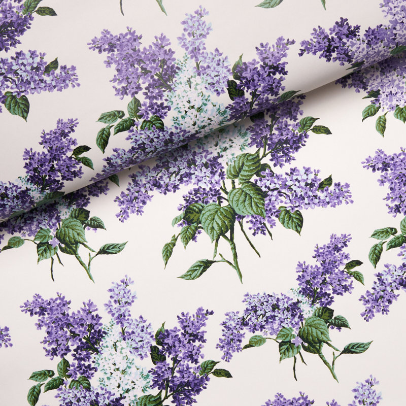 Schumacher x Johnson Hartig Proust'S Lilacs Wallpaper, Purple