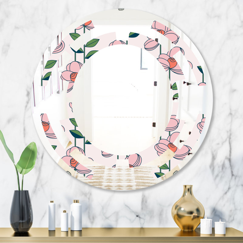 Miroir mural Space Floral Botanical, H 24 po x l 24 po