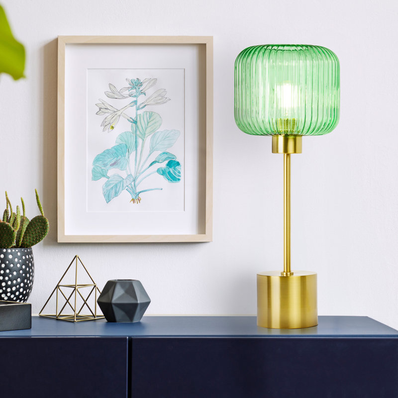 Gracieleigh Metal Table Lamp, Green