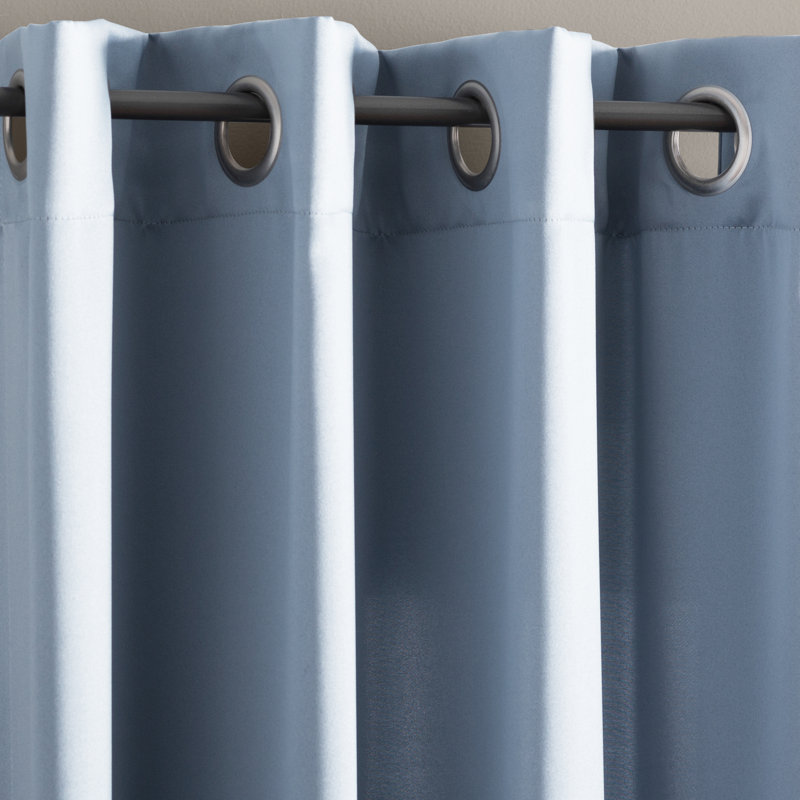 Thermal Energy Saving Grommet Curtain Panel - Basics by Wayfair™, Vintage Blue, 54" W x 120" L