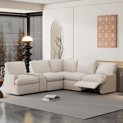 Ronin 104" Home Theater Reclining Sectional Sofa with Storage