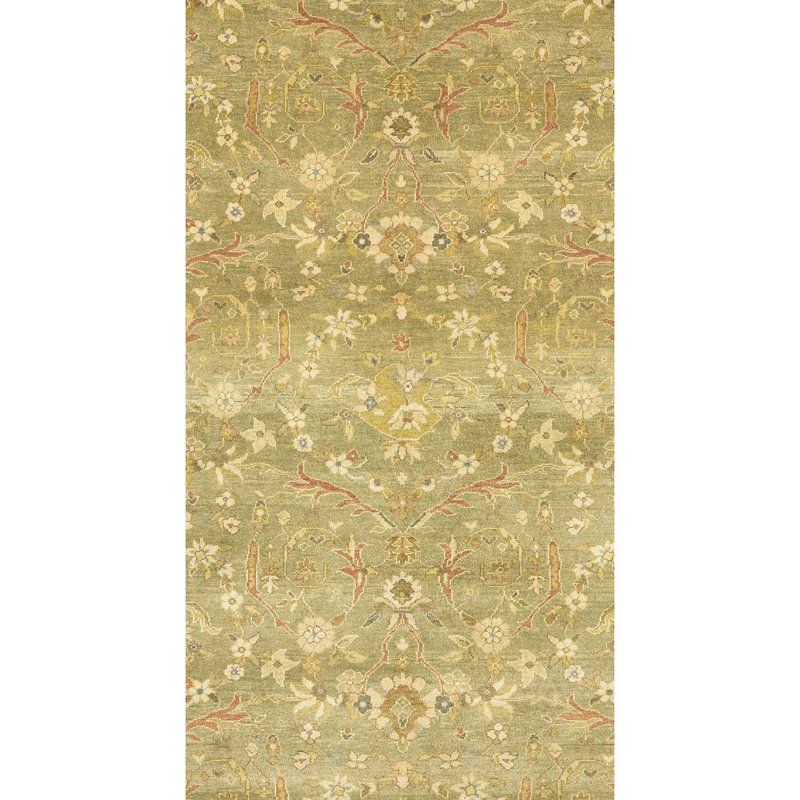 Wool Oriental Area Rug in Beige/Ivory/Red, Rectangle 9' x 12'
