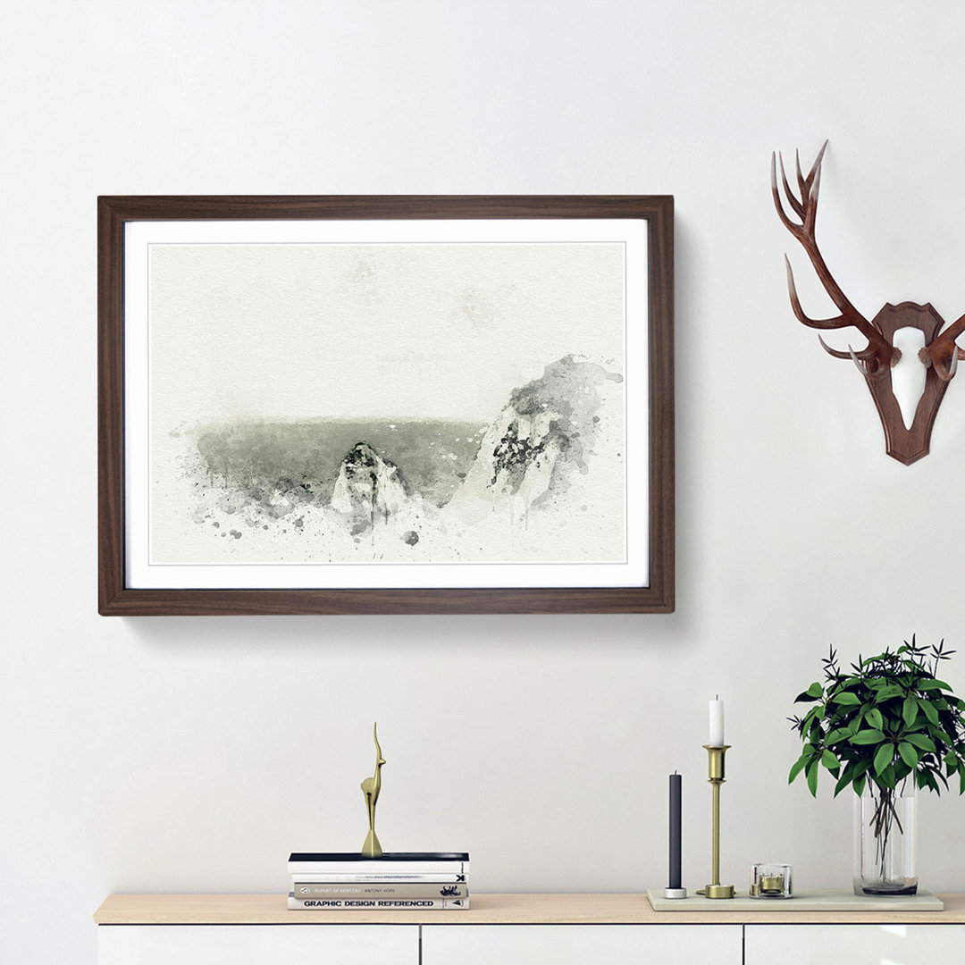 Coastline in Zante Greece in Abstract - Picture Frame Graphic Art Print