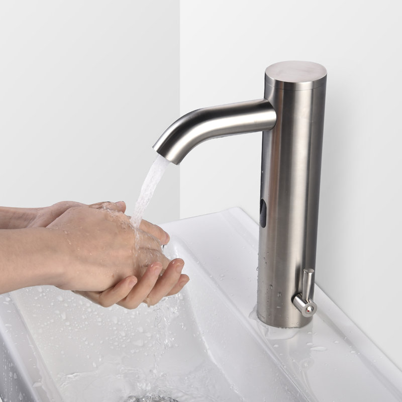 Touchless Automatic Sensor Vessel Sink Bathroom Faucet, Brushed Nickel