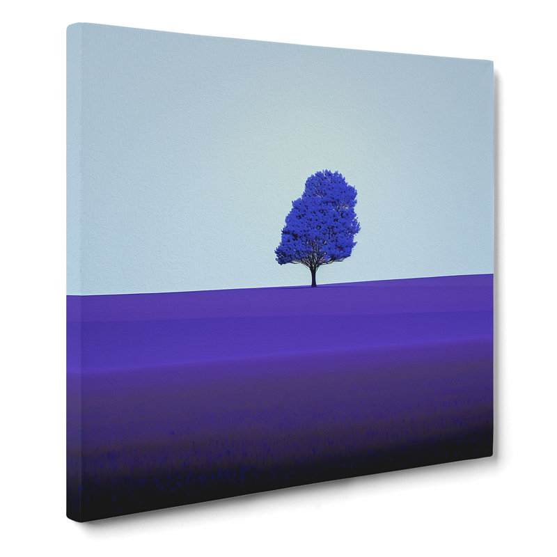 Bluebell Field Minimalism - Wrapped Canvas, 50cm H x 50cm W x 3cm D