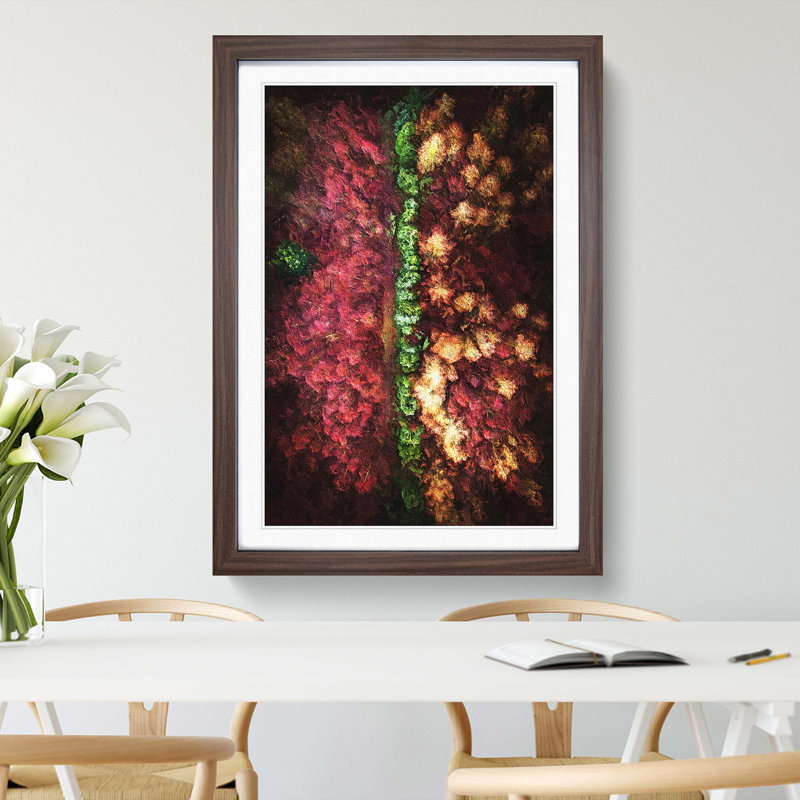 Forest in Everingham Yorkshire - Picture Frame Painting Print, 65cm H x 48cm W x 2cm D, Walnut Framed