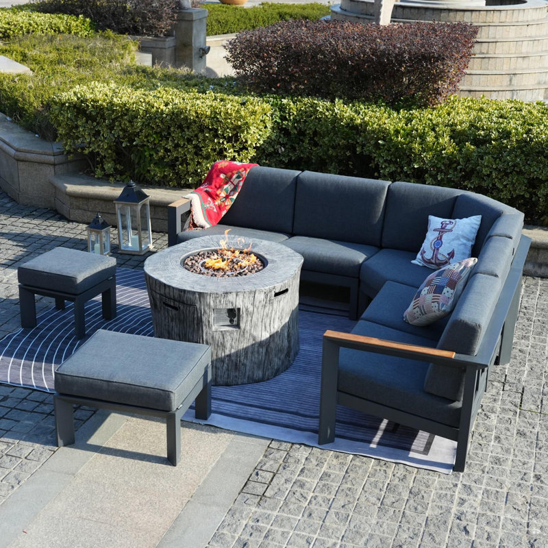 6 - Person Patio Conversation Set with Cushions