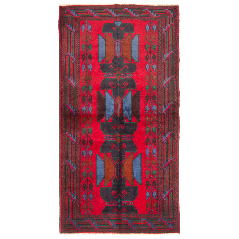 Teimani Red Rug 3'4" x 6'7"