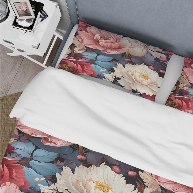 Ensemble de housse de couette Mulitcolor, Housse de couette pour grand lit et 2 taies décor