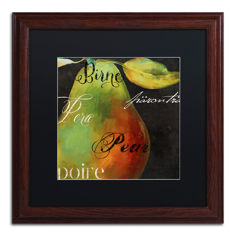«Painted Pear I» par Jadaya, impression encadrée, Noir, H 16 po x l 16 po x P 0,5 po