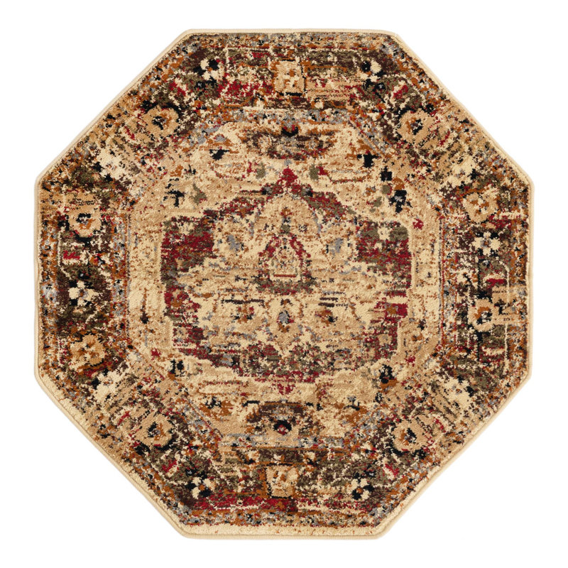 Alameda Abstract Indoor Rug, Octagon 3'3" x 3'3"