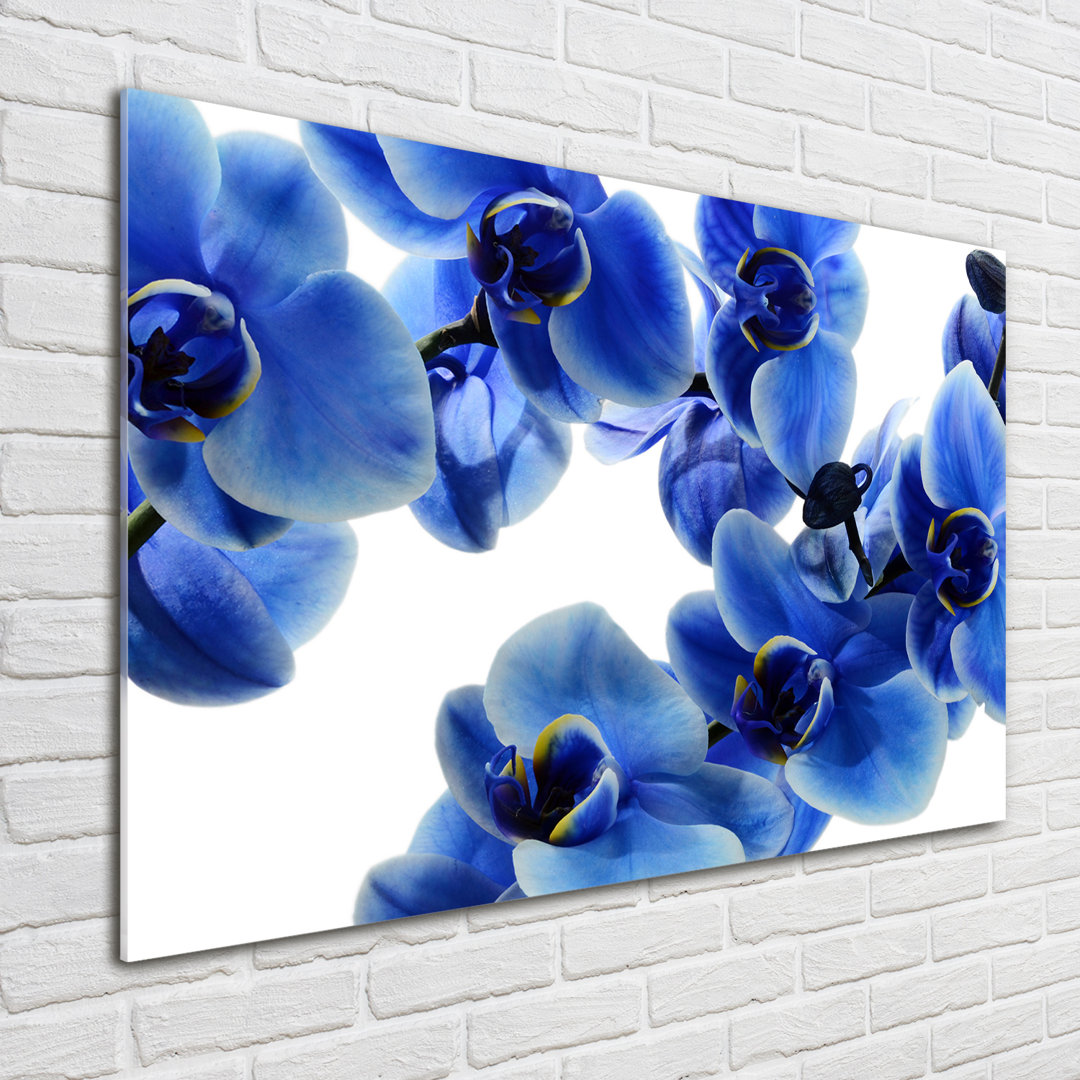 Glasbild Blue Orchid