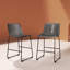  Tabouret de comptoir en cuir synthétique moderne de 25,4 po de hauteur avec pieds et repose-pieds en métal-324824794-316050794-324897427