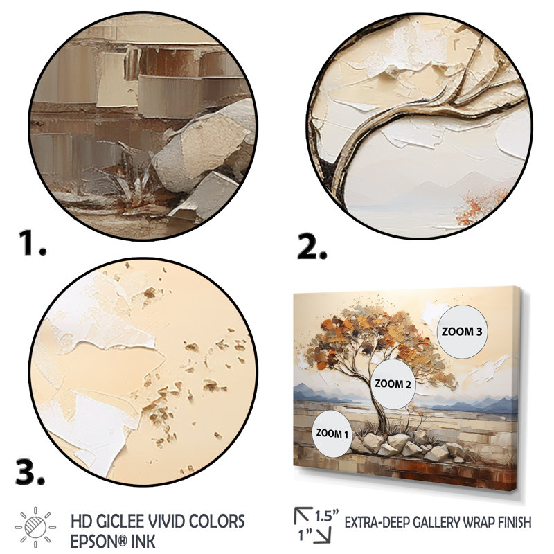 Arbre africain, esprit de la nature 2 - Art mural africain, Cadre flottant noir, H 24 po x l 32 po x P 1 po