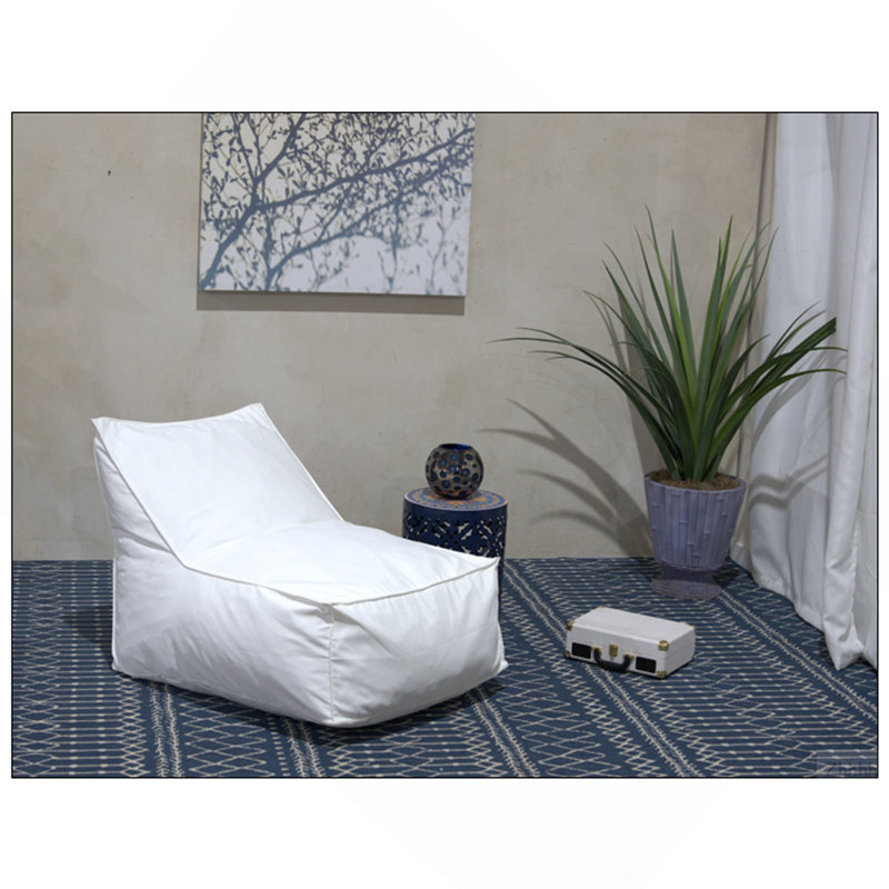 Ettie Fauteuil à billes en tissu résistant à l'eau, blanc