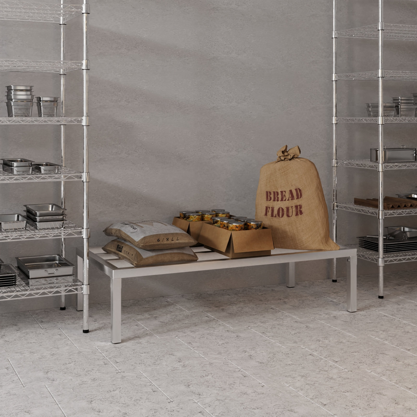 Amgood 24 in. x 48 in. x 12 in. Aluminium Dunnage Rack. 1780 lbs ...