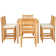 Outdoor 7 - Piece Teak Dining Set with Cushions