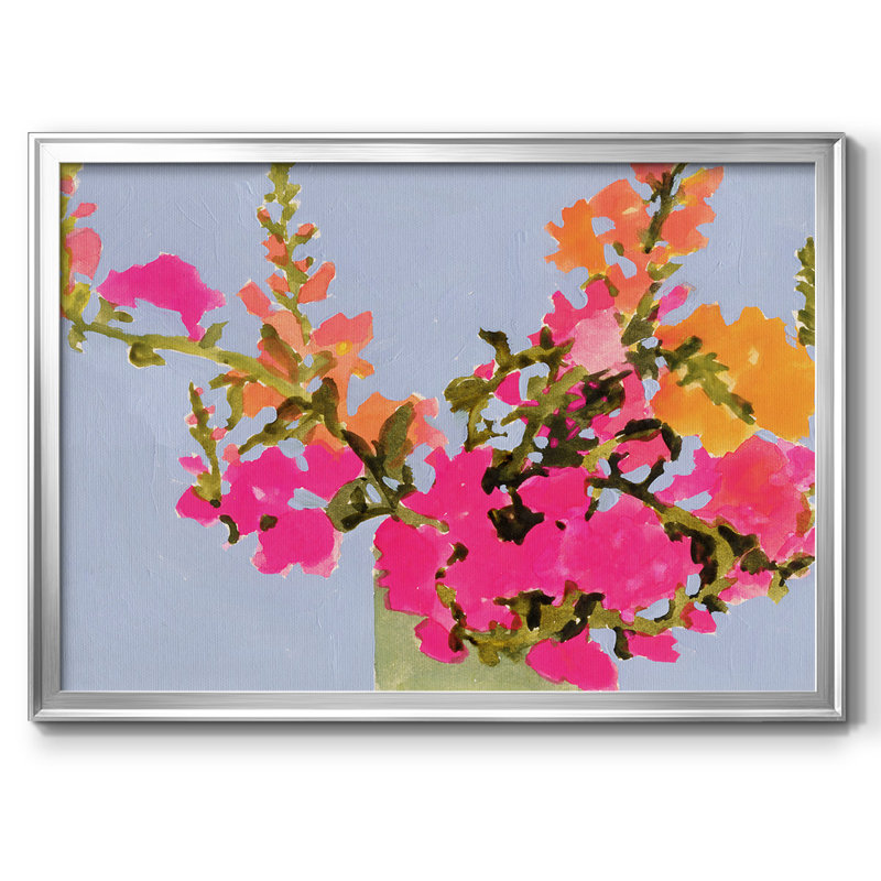 Saturé Spring Blooms II, reproduction d'art sur toile, H 14 po x l 20 po x P 1,5 po, Argent