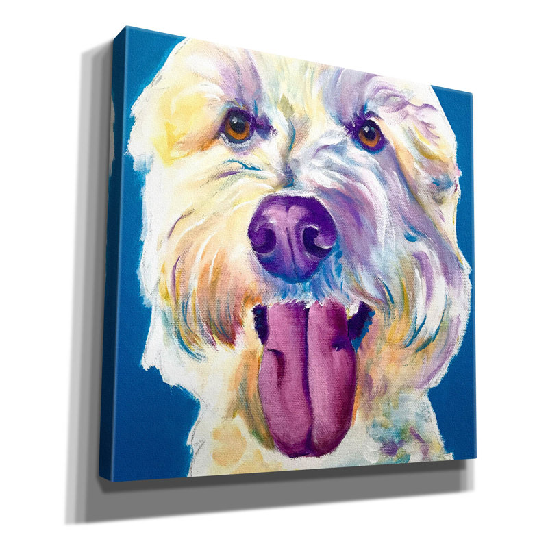 «Doodle - Hank» par Dawg Painter, H 12 po x l 12 po x P 0,75 po