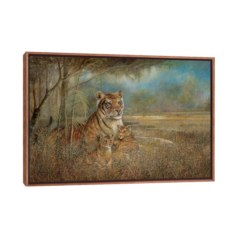 «Wild and Beautiful» par Ruane Manning - reproduction d'art, Toile classique avec cadre brun, Aucun mat