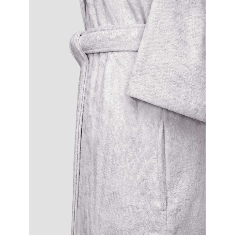 Peignoir Eamon en mélange de coton fille / femme + peignoir au-dessus du genou, XL, Blanc