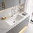30" White Quartz Stepped Undermount Workstation Kitchen Sink, Single Bowl, Cutting Board & Drying Rack Included