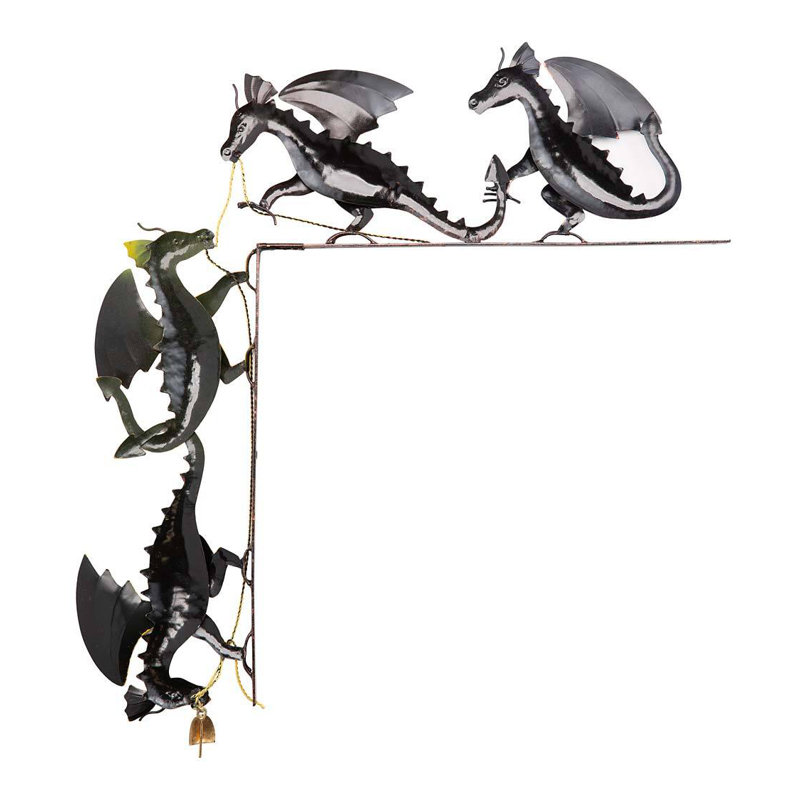 Ensemble de 4 figurines de dragons en métal 4 pièces