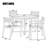 Klyndara 4 - Person Acacia Wood Patio Dining Set with Round Table-1058379637