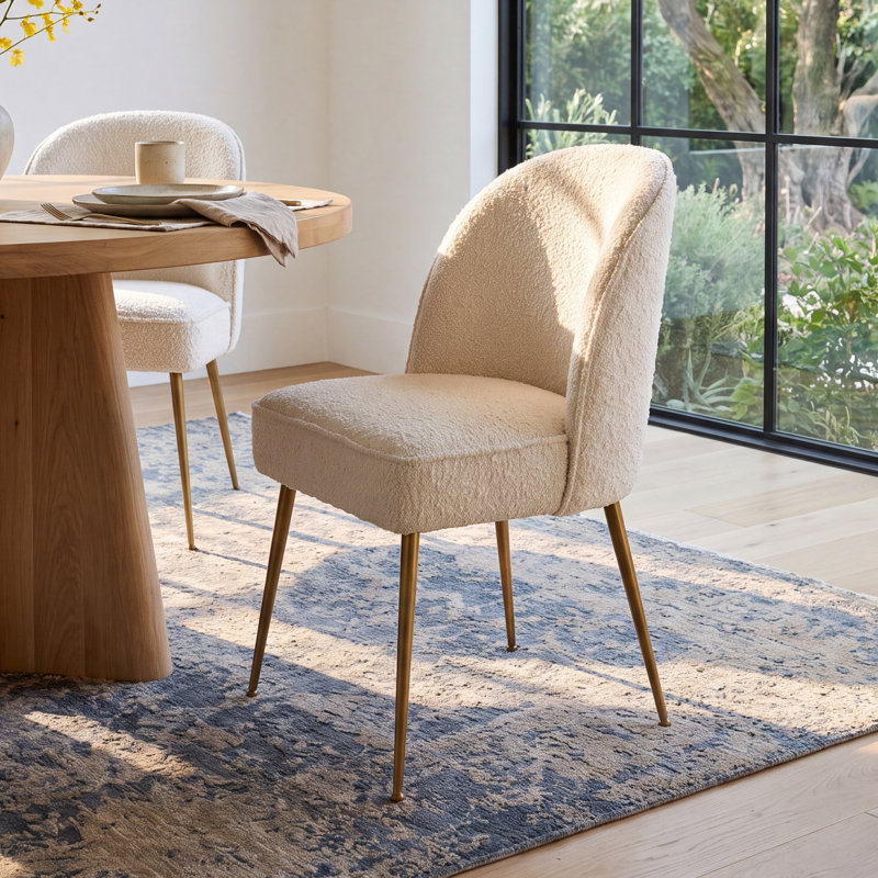 Ermine 19.75'' H Boucle Upholstered Side Chair