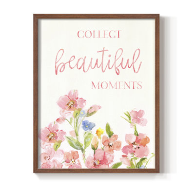 «Beautiful Moments», reproduction encadrée - bois massif