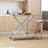36.5" Bar Cart – Silver (Z-Shape Frame + Tempered Glass)​
