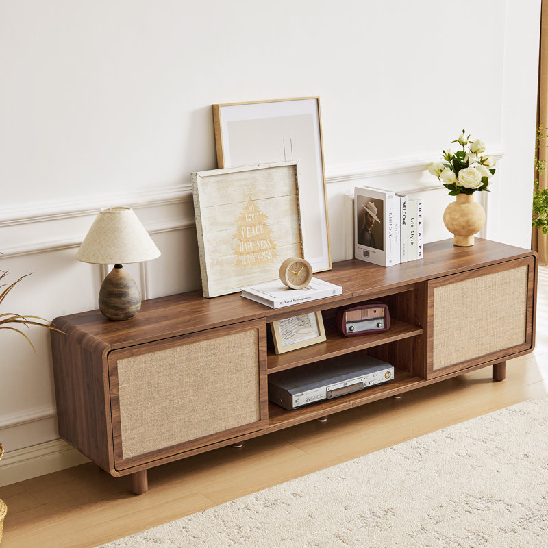 Tv Stand For Tvs Up To 80", Walnut