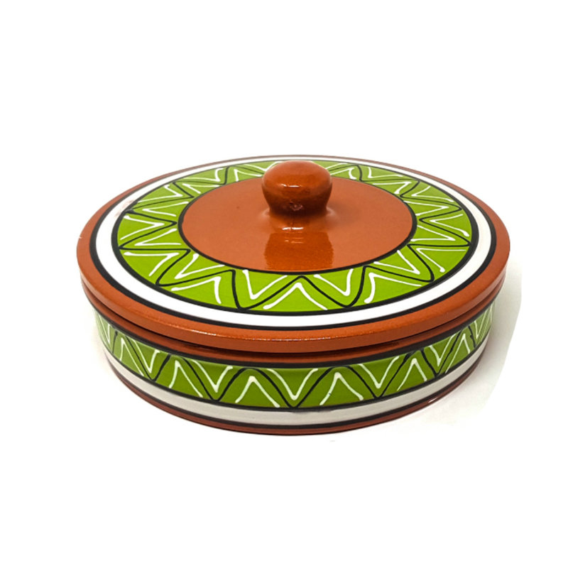 August Grove Kuala Serving Bowl, Green