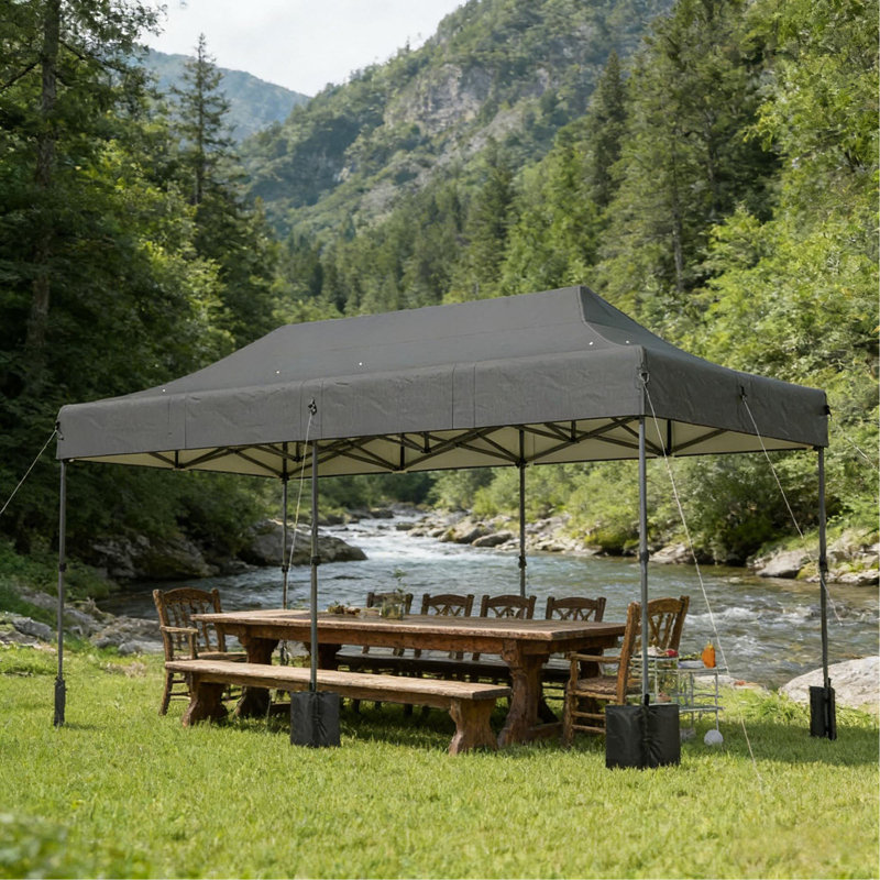 Abri portatif instantané portatif, tente d'extérieur escamotable d'extérieur, Gris