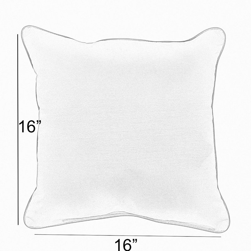Selene Outdoor Reversible Throw Pillow, Fresco Apple Green, 16" H x 16" W 