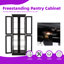 Solid Wood Frame Glass Curio Display Cabinet with Adjustable Shelves