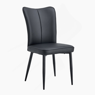 Ensemble de chaises de salle à manger modernes en polyuréthane avec dossier ergonomique et surface facile à nettoyer pour la cuisine ou le salon.
