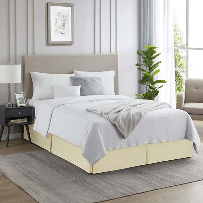 Luxury Pleated 14" Bed Skirt, Vanilla Yellow, Twin XL