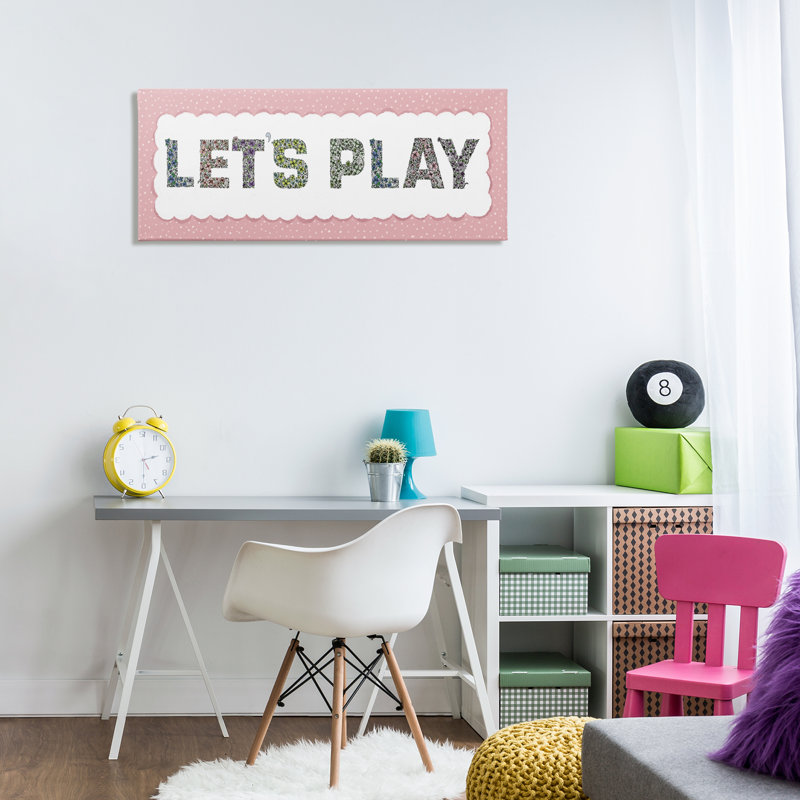 Let's Play Floral Pattern Canvas, design by Jennifer Stith, 17" H x 40" W