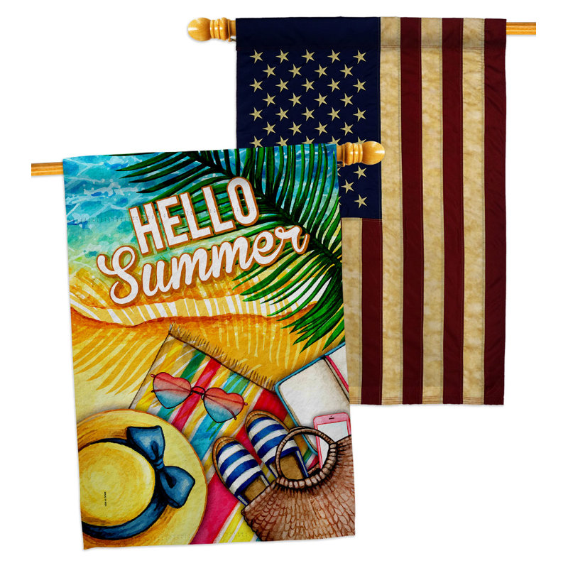 Drapeau de maison en polyester à 2 côtés 40 x 28 po