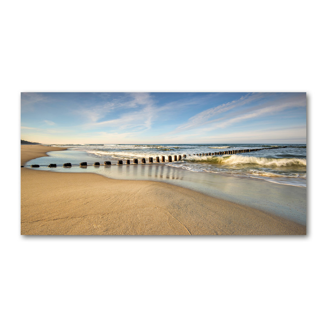 Leinwanddruck - Wandkunst - Drucke auf Leinwand - 140X70 Bild Bildthema: Strand Auf Leinwand Die Ostsee