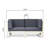 BRAVA X-BACK LOVESEAT, LIGHT GREY, Assembly required