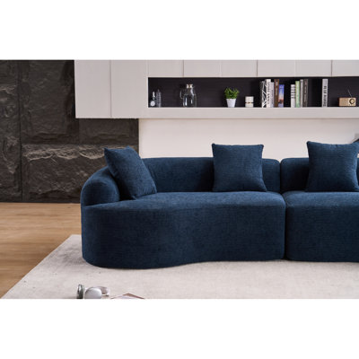 Canapé modulaire incurvé à compression Compression, canapé-lit en chenille haute densité 30D pour appartement, salon, L 110 po