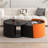 Nesting Coffee Table, Round Nesting Tables And End Tables For Small Space, Modern Side Tables With Extendable Sliding Tabletop For Living Room-1038901905