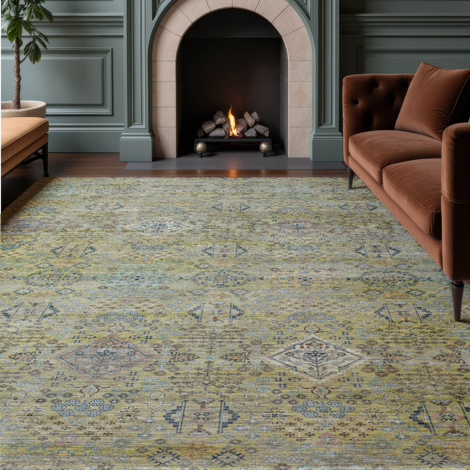 Rug, Aloe, 6'6" x 9'6"