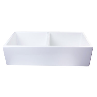 Évier de cuisine à double cuve à tablier frontal 39,5 po x l 18 po