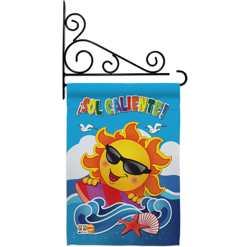 Le sol caliente ! polyester à 2 faces 19 x 13 po ensemble de drapeaux