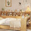 Wooden Daybed With Storage Shelves, Multi-Functional Bed With Two Storage Drawers And Study Desk-984040808-984040815